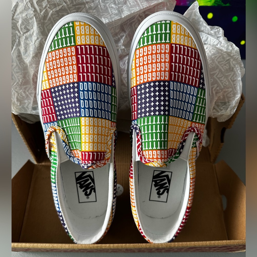 New Pride Vans - Slip On - Limited Edition - Mens 6.5 - Women’s 8 - Off the Wall
